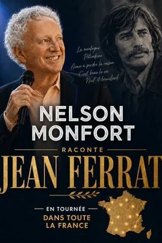 Affiche de Parrainé par Michel Drucker avec Nelson Monfort chante et raconte Jean Ferrat.