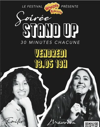 Affiche de Emilie Simonnet et Maureen dans Soirée STAND UP - 30 minutes chacune / Apéro