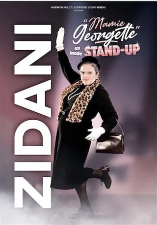 Affiche de Mamie Georgette en mode stand up avec Zidani