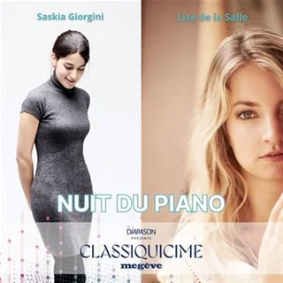 Affiche de Nuit du piano avec Saskia Giorgini et Lise de la Salle Festival Classiquicime Megève 2026