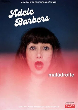 Affiche de malàdroite avec Adele Barbers