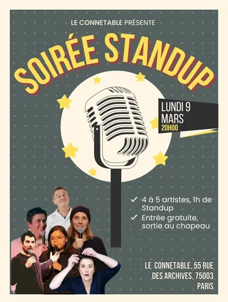 Affiche de Soirée Standup
