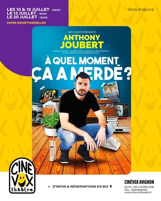 Affiche de A quel moment ça a merdé ?, de Anthony Joubert