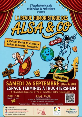 Affiche de Cabaret-théâtre en alsacien - Enfilade de sketchs et rires garantis
