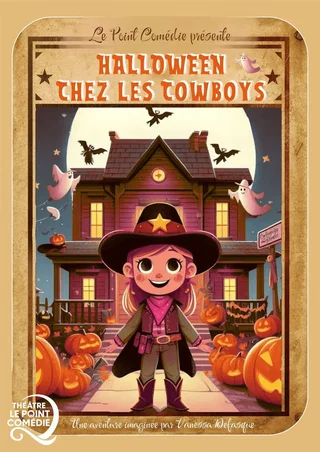 Affiche de Halloween chez les Cow-boys