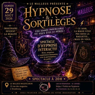 Affiche de Hypnose & Sortilèges : une soirée où la magie prend vie