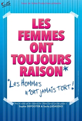 Affiche de Les femmes ont toujours raison, les hommes n'ont jamais tort !