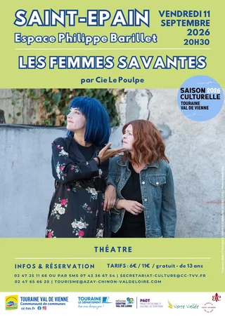 Affiche de « Les Femmes savantes » : Molière revisité avec humour à Saint-Épain
