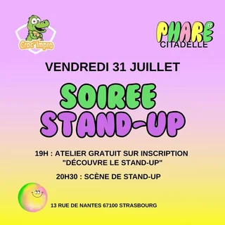 Affiche de Soirée Stand-up - Atelier Découverte & Spectacle