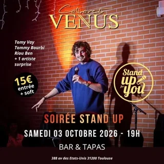 Affiche de Soirée Stand-Up au Cabaret La Vénus