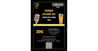 Affiche de Stand Up Show à la Fabrique de Bières 