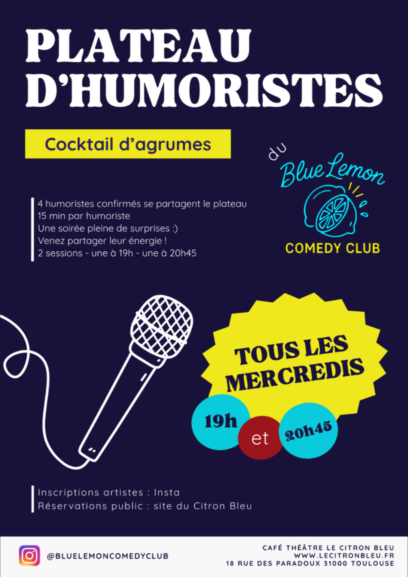 Stand-Up - "Cocktail d’agrumes" - 19:00🎤