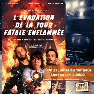 Affiche de L'évadation de la tour fatale enflammée