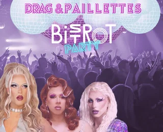Affiche de Bistrot Party "Drag et Paillettes"
