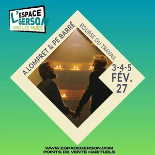Affiche de Pierre-emmanuel barré et aymeric lompret "Une heure trente" - Bourse du travail lyon 3ème