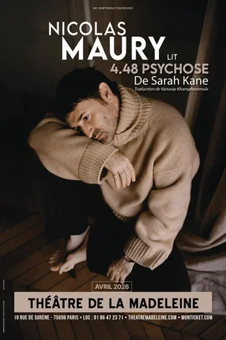 Affiche de NICOLAS MAURY lit 4.48 Psychose de Sara Kane