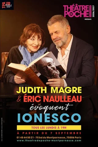Affiche de Judith magre et éric naulleau évoquent ionesco